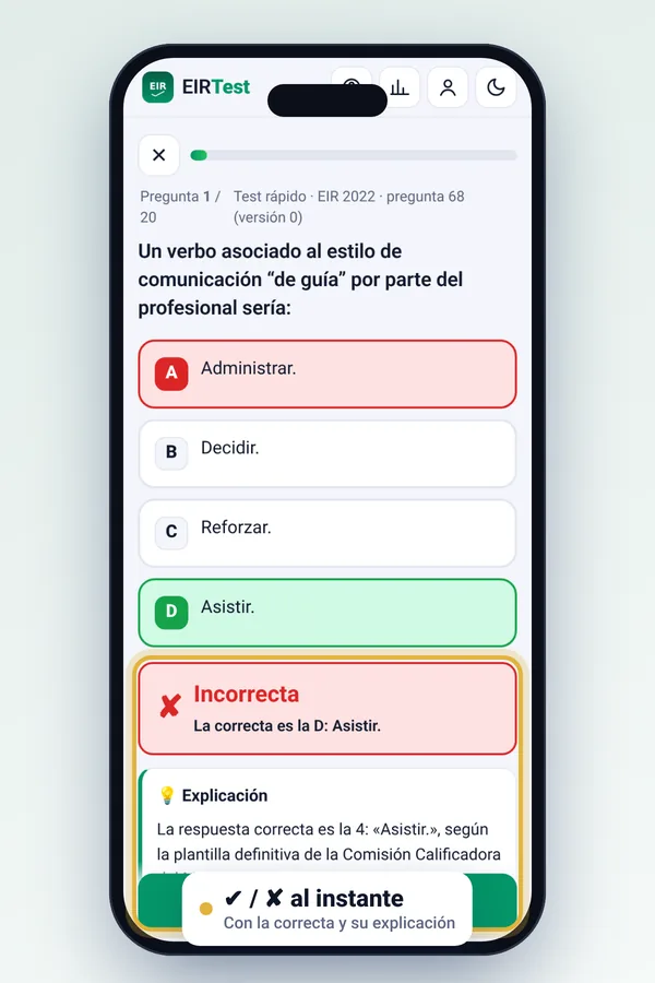 Pregunta corregida con explicación